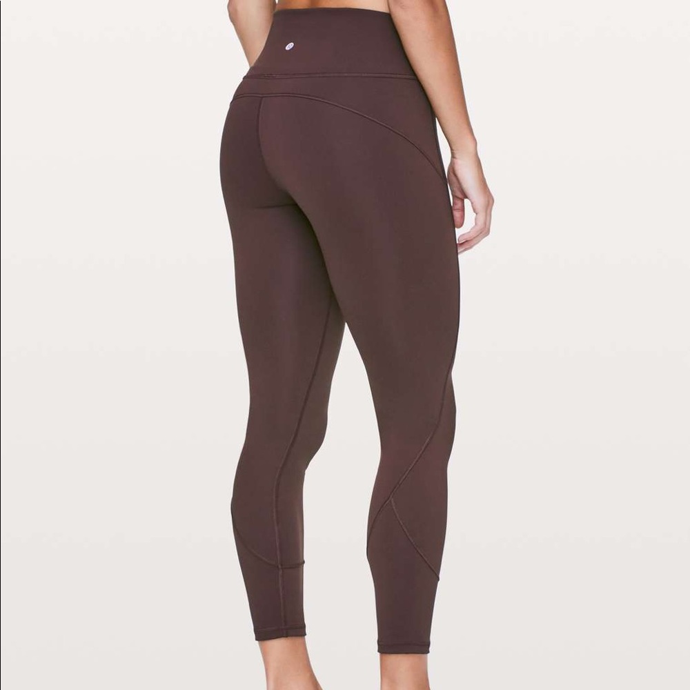 Lululemon in movement 7/8 tight in black satin